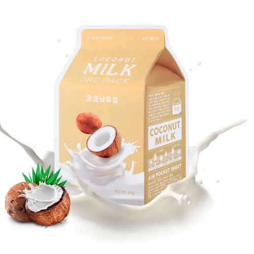 Увлажняющая маска с экстрактом кокоса   Coconut Milk One-Pack   21g A'Pieu